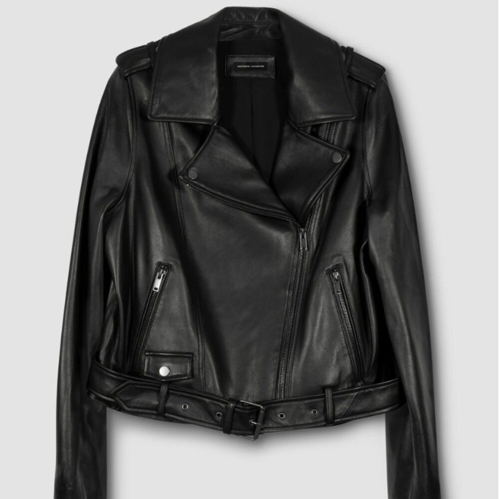 Universal Standard Leeron Leather Moto Jacket